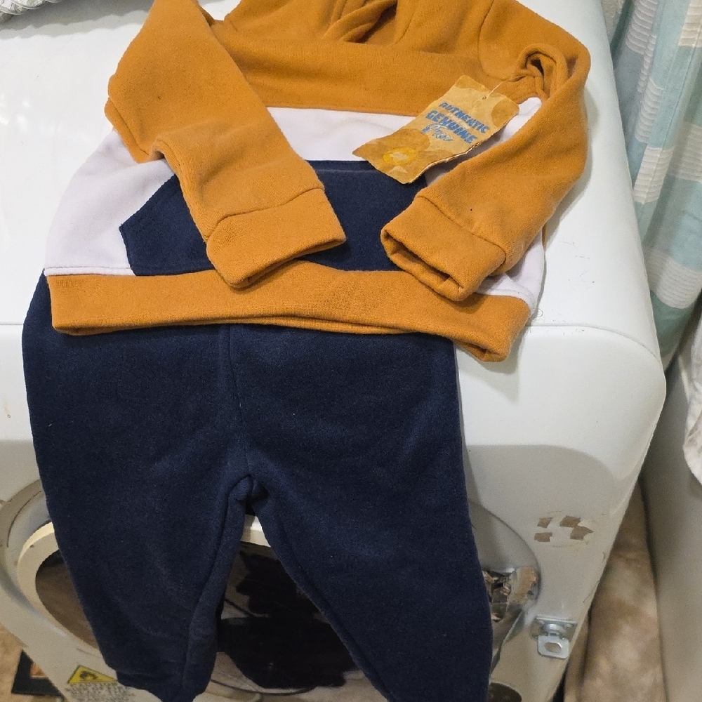 Cozy Mustard and Navy Kids Bottoms
